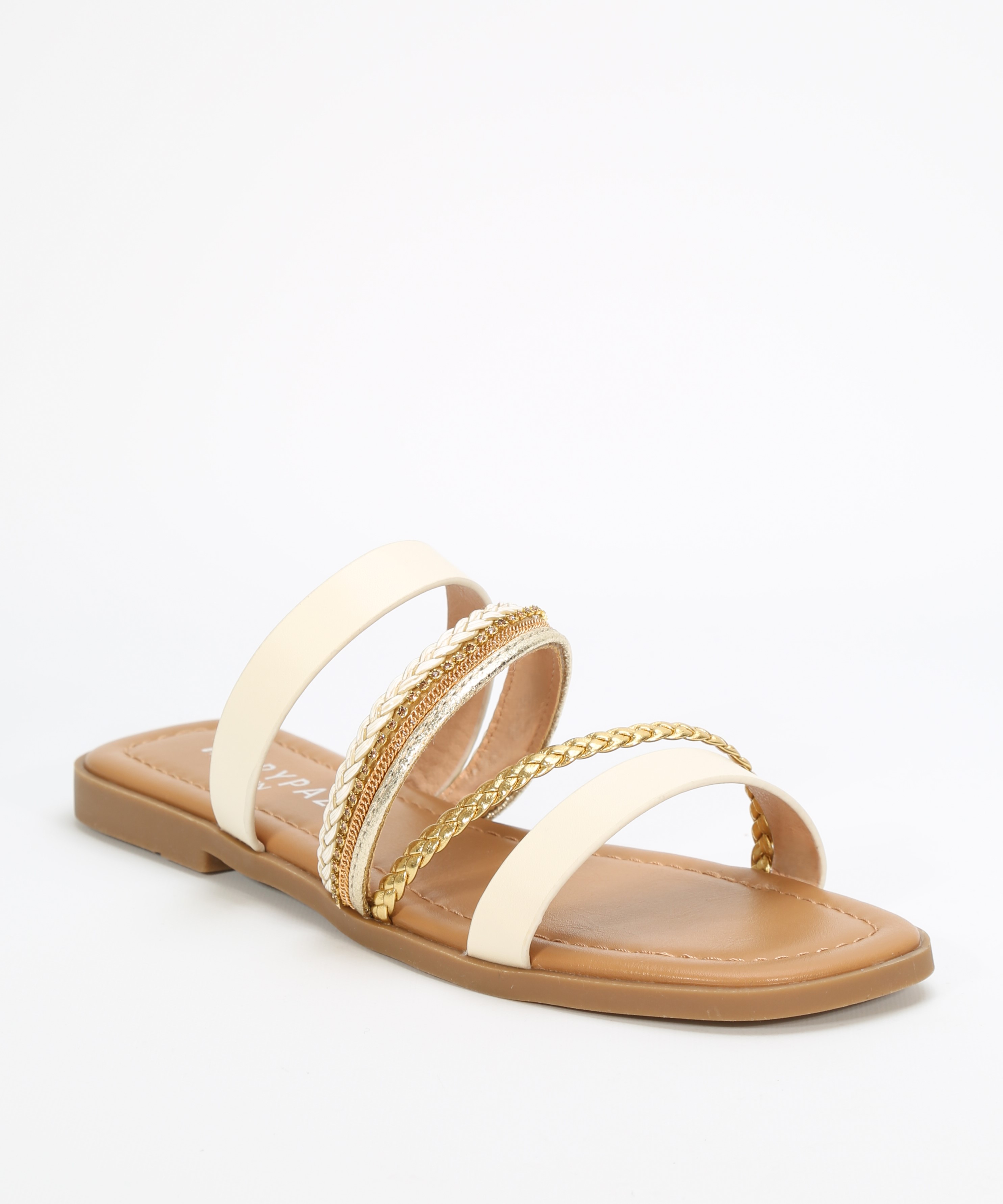 Sandalias planas tiras trenzadas image number null
